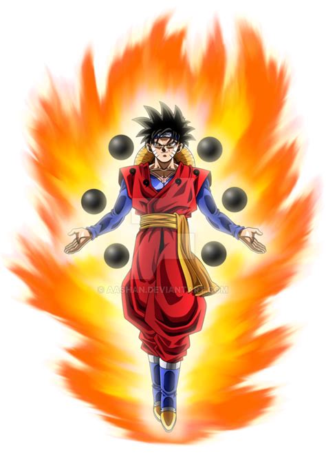 Goku Naruto Luffy Fusion By Aashan Anime Dragon Ball Super Anime