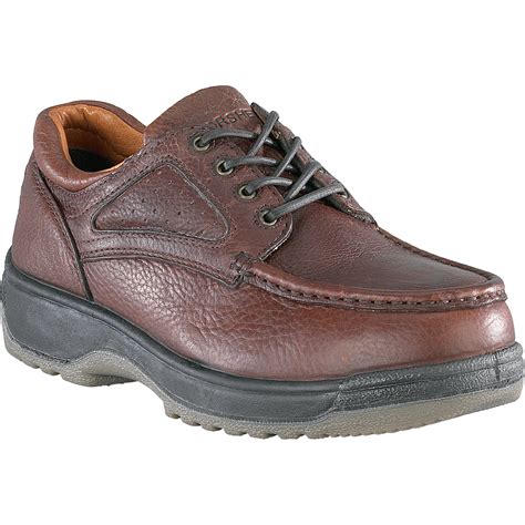 Florsheim Mens Steel Toe Lace Up Oxford Work Shoes Dark Brown Size