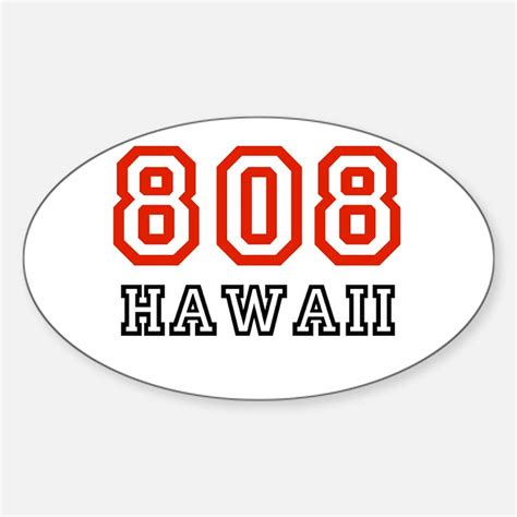 Hawaii 808 Area Code Bumper Stickers Car Stickers Decals And More