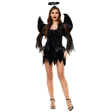 Fallen Angel Dress Costumes For Women Evil Angel Costume