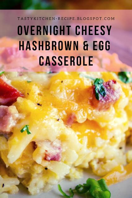 Sausage hash brown breakfast casserole. OVERNIGHT CHEESY HASHBROWN & EGG CASSEROLE - Tasty Kitchen Recipes | Breakfast casserole easy ...