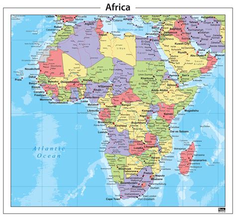 Kaart Afrika Staatkundig 264 Kaarten En Atlassennl