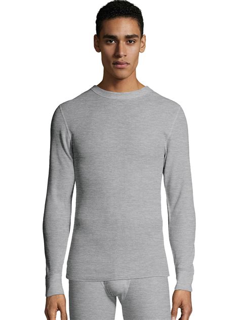 Hanes Mens Waffle Knit Thermal Crewneck