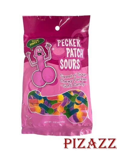 Pecker Patch Sours Sweet And Sour Chewy Penis Shaped Soft Gummy Candy 818631024186 Ebay