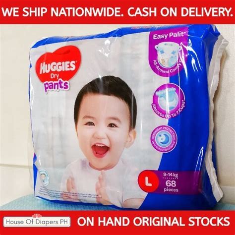 Huggies Dry Pants And Taped Baby Diaper Large 68pcs Shopee Philippines