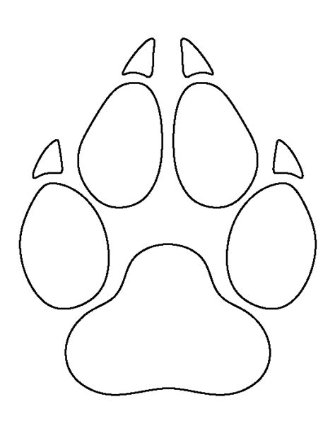 Wolf Paw Print Coloring Pages