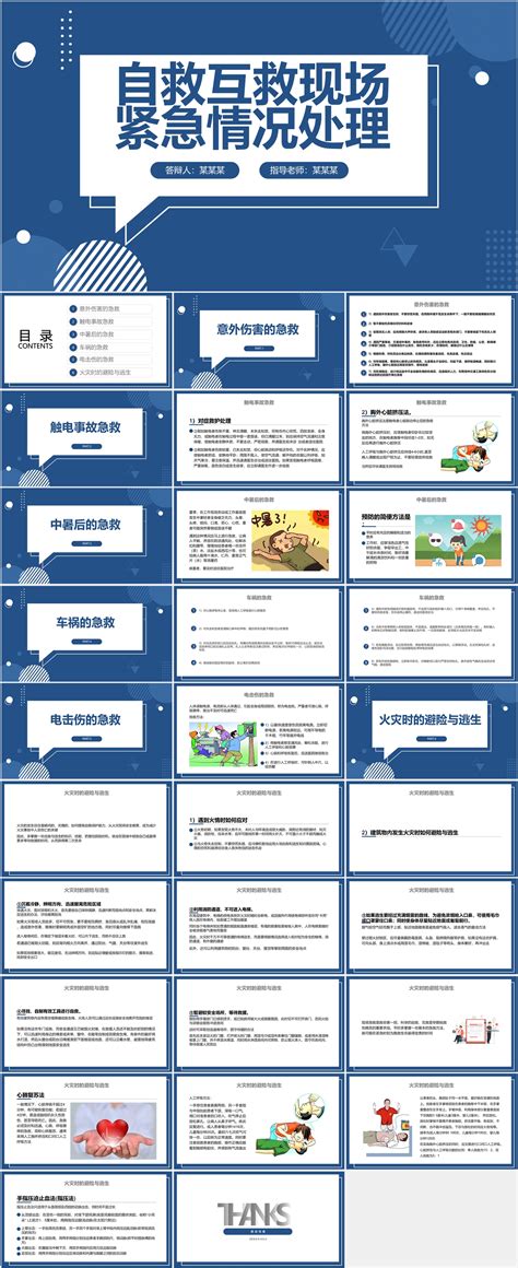 自救互救现场紧急情况处理 免费文案ppt成品下载 Ppt超级市场