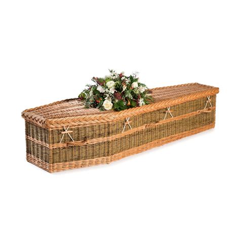 English Willow Wicker Coffin For Burial Or Cremation Free Delivery