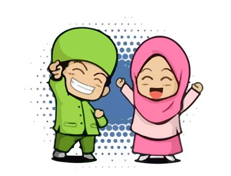 22 Gambar Kartun Anak Sekolah Muslim