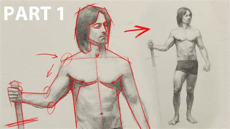 How To Start A Figure Drawing Blocking In Part Youtube