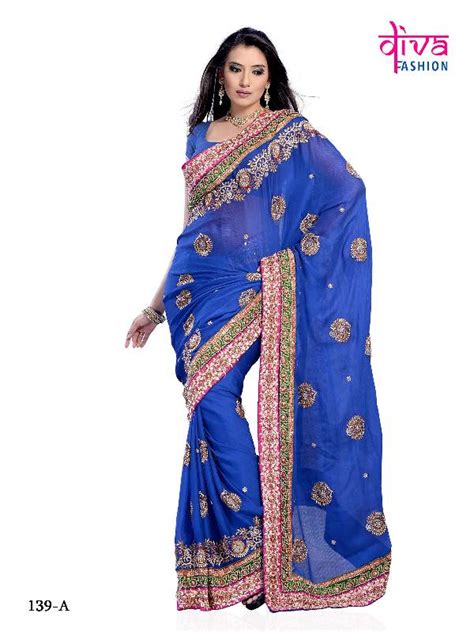 Sonakshi Sinha Style Bollywood Designer Saree Made From Chiffon Diva Fashion 62144
