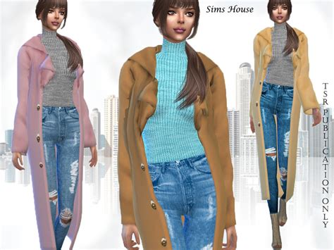 The Sims Resource Long Women Coat