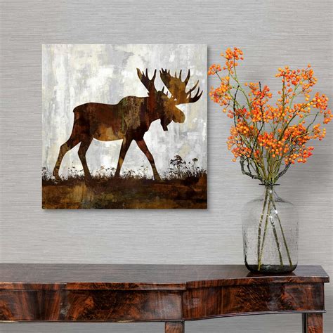16 h x 12 w x 1 d. Moose Canvas Wall Art Print, Home Decor | eBay