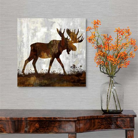 Nice home decor field and stream 1918 moose hunter horse creek metal tin sign. Moose Canvas Wall Art Print, Home Decor | eBay