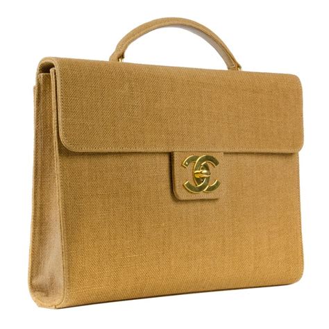 Chanel Burlap Laptop Style Bag For Sale At 1stdibs Chanel Burlap Bag