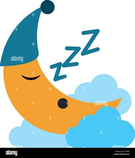 Moon Sleeping Cartoon Stock Vector Image And Art Alamy