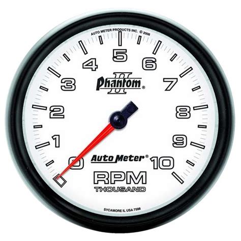 Autometer 7598 Phantom Ii Air Core In Dash Tach10k Rpm5 Inch