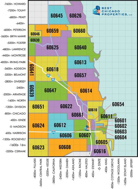 Zip Code Map Chicago Chicago Area Zip Code Map United States Of America