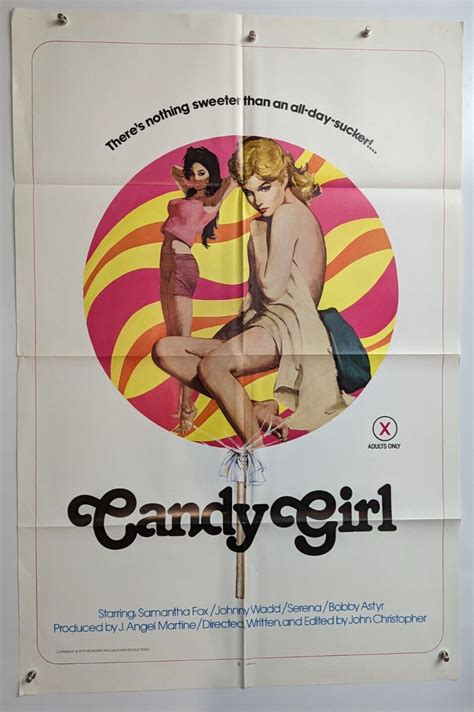 X Rated Johnny Holmes Rikki Oneal Candy Girl Original Adult Movie Poster Ebay