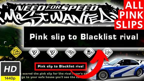 Need For Speed Most Wanted All Pink Slip Locations 1080p HD YouTube