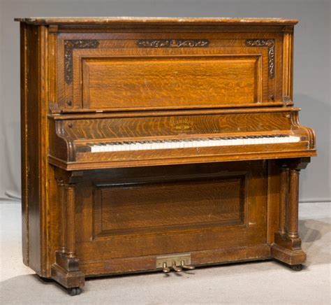 Hamilton Oak Victorian Upright Piano Antique Piano Shop