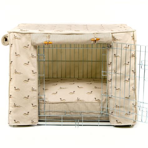 Luxury Dog Crate Set In Sophie Allport Hare By Lords And Labradors