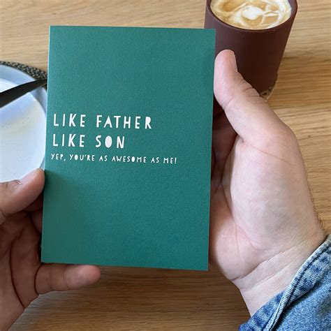 Like Father Like Son Wordy Card By Heather Alstead Design