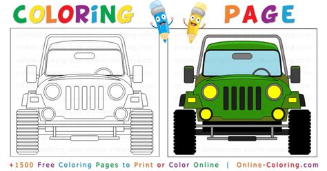 Jeep Wrangler 4x4 Free Online Coloring Page