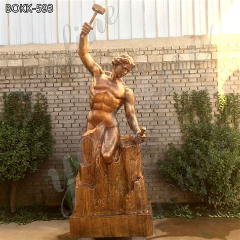 Famous Life Size Bronze Self Made Man Sculpture For Sale BOKK 593