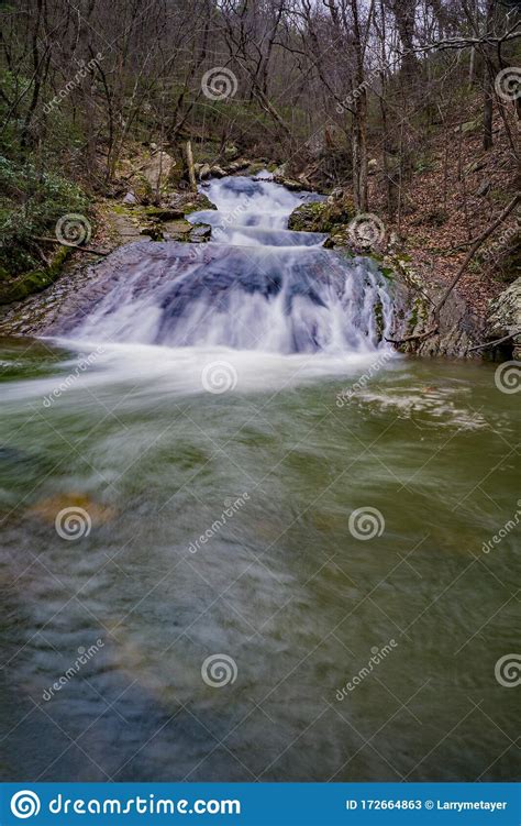 One Of Many Waterfalls On Roaring Run Creek Stock Image Image Of