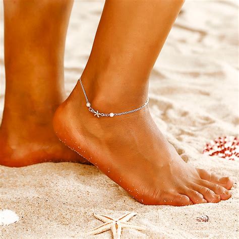 summer anklet beach exquisite female ankle accessories fashion sea star alloy anklet imitation
