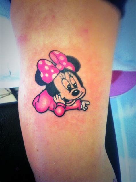 Minnie Mouse Head Tattoo