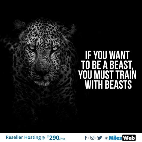 If You Want To Be A Beast You Must Train With Beasts