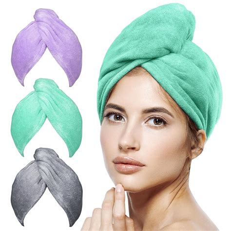 Amazon Com Popchose Microfiber Hair Towel Wrap Ultra Absorbent Fast