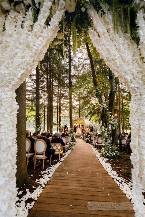 Woodland Wedding Ceremony Forest Theme Wedding Outdoor Wedding