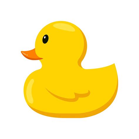 Yellow Rubber Duck Vector Isolated On White Background Vector