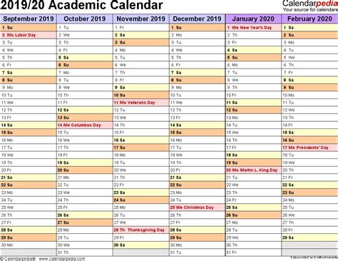 Free Printable 2019 2020 Academic Calendar Calendar Inspiration Design