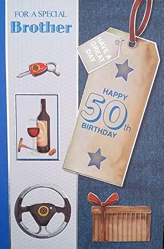 Happy Birthday Card Brother Funny 50th Birthday Handmade Card