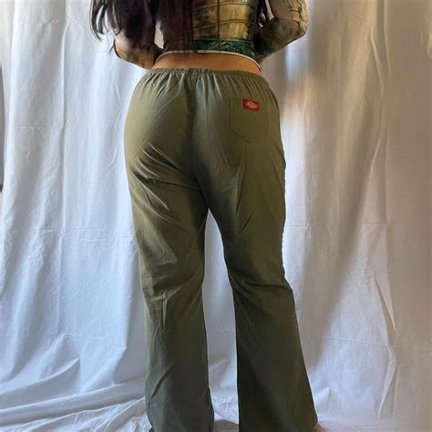 Vintage Dickies Low Rise Khaki Pants Size L Used Depop