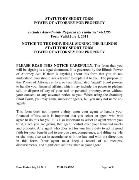 Free Illinois Power Of Attorney Forms 8 Types Pdf Word Eforms