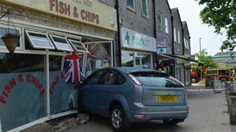 Car Crashes Into Fish And Chip Shop In Four Marks Bbc News
