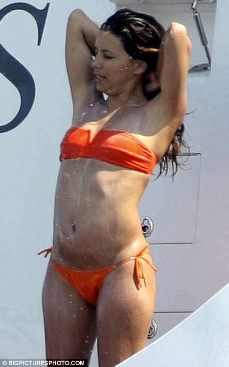 Eva Longoria Shows Off Her Stunning Bikini Body Showering On The High