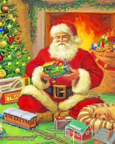 Santa Claus Christmas Paint By Numbers Paint By Numbers For Adult