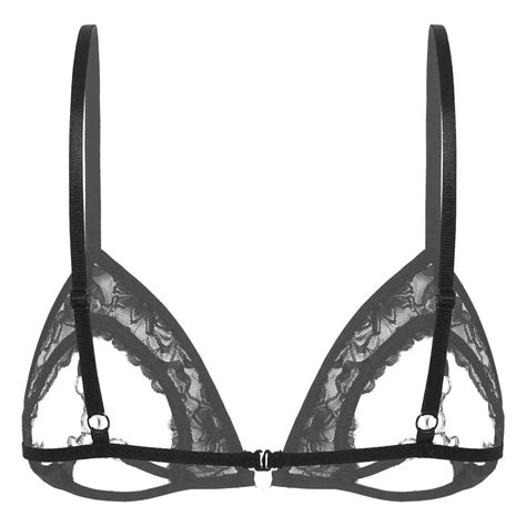 Buy Women S Lingerie Sheer Lace Underwire Bralette Bras Open Cups Bra