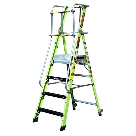 Little Giant 4 Step Stadium Work Platform Fibreglass Podium Ladder