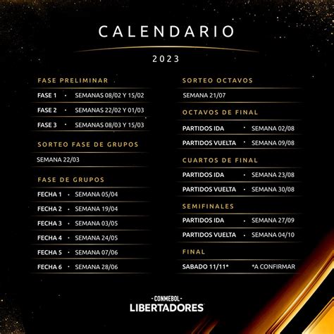 Conmebol Libertadores On Twitter ️🗓️ ¡para Agendar El Calendario De