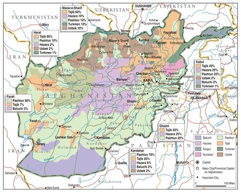 Ethnic Map Of Afghanistan Maps Of The World