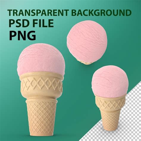 Premium Psd Ice Cream Cone Png