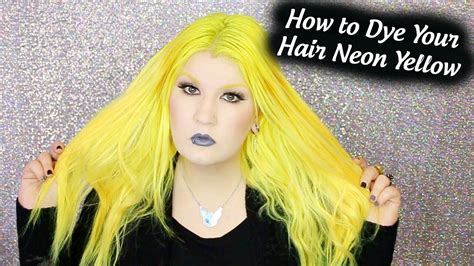 How To Dye Your Hair Neon Yellow Youtube
