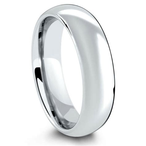 Mens Silver Classic Tungsten Wedding Ring Widths 6mm 8mm Northern